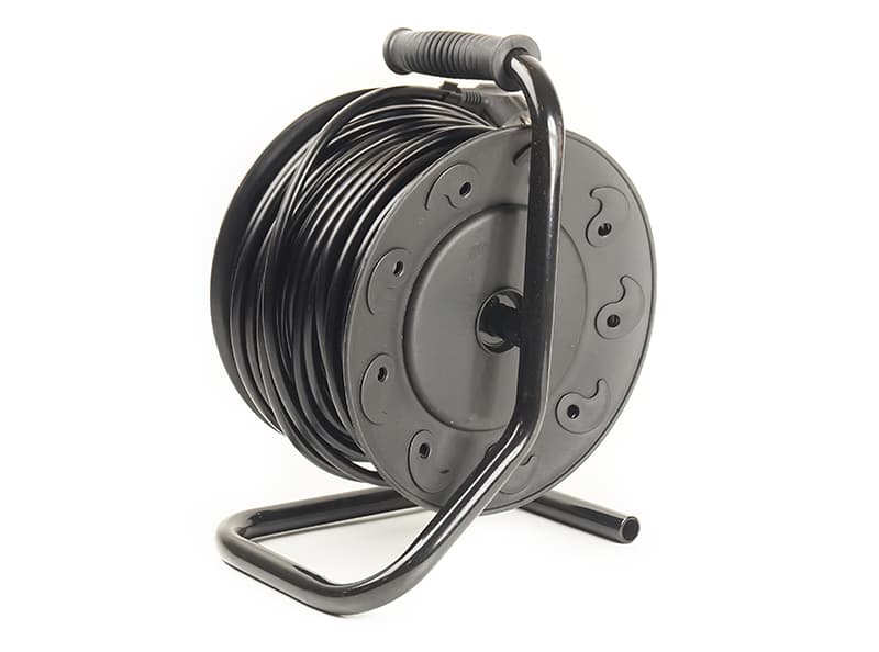 Подовжувач на котушці PowerPlant 30 м, 3x1.5мм2, 10А, 4 розетки (JY-2002/30)